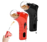 Générique Cat Treat Shooter, Cat and Dog Food Shooter Gun, Handheld Interactive Pet Snack Catapult, Kitten Puppy Exercise Training Feeder for Park Walk Home (Red+Black)