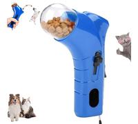 Générique Cat Treat Shooter, Cat Treat Launcher, Handheld Interactive Pet Snack Catapult, Food Dispenser Launchers for Dogs Cats Exercise Training (Blue)
