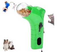 Générique Cat Treat Shooter, Cat Treat Launcher, Handheld Interactive Pet Snack Catapult, Food Dispenser Launchers for Dogs Cats Exercise Training (Green)