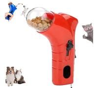 Générique Cat Treat Shooter, Cat Treat Launcher, Handheld Interactive Pet Snack Catapult, Food Dispenser Launchers for Dogs Cats Exercise Training (Red)