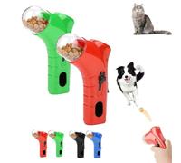 Générique Cat Treat Shooter, Cats Treat Launcher, Pet Treat Launcher Gun,Handheld Snack Catapult, for Dogs Cats Exercise Training (Green+Red)