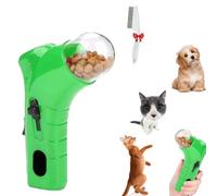 Générique Cat Treat Shooter, Pet Treat Launcher,Snack Slinger Dog Cat Treat Launchers,Handheld Treat, Handheld Training Toy,for Dogs and Cats for Exercise & Play (Green)