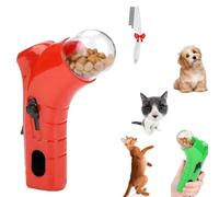 Générique Cat Treat Shooter, Pet Treat Launcher,Snack Slinger Dog Cat Treat Launchers,Handheld Treat, Handheld Training Toy,for Dogs and Cats for Exercise & Play (Red)