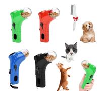 Générique Cat Treat Shooter, Pet Treat Launcher,Snack Slinger Dog Cat Treat Launchers,Handheld Treat, Handheld Training Toy,for Dogs and Cats for Exercise & Play (Red+Blue+Green+ Black)