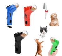 Générique Cat Treat Shooter, Pet Treat Launcher,Snack Slinger Dog Cat Treat Launchers,Handheld Treat, Handheld Training Toy,for Dogs and Cats for Exercise & Play (Red+ Blue+Black)