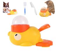 Générique Cat Treat Slot Machine, Interactive Duck Frenchie Toy, Cat Slot Machine Treat Dispenser, Adjustable Slow Feeder Toy for Mental Stimulation, Duck Shape with 3 Difficulty Levels (1PCS)