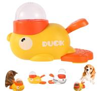 Générique Cat Treat Slot Machine with 3 Outlet Sizes, Anti Gulping Duck Slow Feeder, Interactive Duck Toys for Feeding Cats and Dogs, Pets Puzzle Treat Dispenser (Yellow)