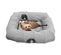 Générique Cat Tunnel Bed - Rectangular Kitten Nest, 108x84x25cm Breathable Tunnel Toy for Indoor Bedroom, Four Way Passage with Seasonal Comfort, Living Room, Balcony Shelter for Apartment Home