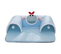 Générique Cat Tunnel Bed - Sleeping Pad for Interactive Play and Rest with Pet Enrichment Function for Kittens, Puppies, Bunnies, Small Animals, Indoor Use, Comfortable Summer Winter Cushion