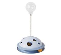Générique Cat Turntable Toy - Interactive Cat Toy with Ball | Cat Ball Track Toy | Interactive Dog Toy Slow Feeder | selff Entertainment Food Leak Ball with Spring Rod for Kitten Playing