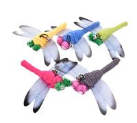 Générique Cat Wand Toy Attachments - Plush 12x15cm | Dragonfly Cat Teaser Replacement Head | Interactive Cats Toy Parts for Wand Toys, Exercise, Hunting Instinct, Indoor Entertainment
