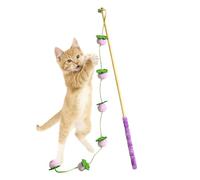 Générique Cat Wand Toy - Cotton Rope 40cm | Interactive Self Play Fruit Design Stick, Cat Stick Toy | for Indoor Kitten Play Bird Fish Mouse Boredom Relief Exercise Training Toys