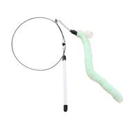 Générique Cat Wand Toy, Interactive Cat String Feather Stick, 31.5x0.59in Teasing Stick with Bell Sound, Fun Pet Supplies for Indoor Kitten, Engaging Exercise, Play