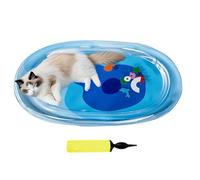 Générique Cat Water Bed, Inflatable Pet Play Mat, Sensory Enrichment Pad, 103x77cm, Indoor Outdoor Cooling Toy, Water-Filled Activity Mat for Dogs and Cats, Travel and Patio Use