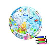 Générique Cat Water Bed, Play Mat, Indoor Sensory Pad, Cool Comfortable, Leak-Proof Design, Interactive Toy, Reduce Stress and Promote Relaxation, for Indoor Outdoor Floor Use, 39.37 inches