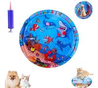 Générique Cat Water Bed Play Mat, Thickened Anti-Scratch Water Mat for Cat, Cooling Ma with Inflator,Thickened Cooling Ma with Inflator,Indoor & Outdoor Summer Fun (Big-B)