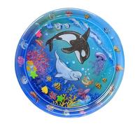 Générique Cat Water Mat, Cooling Play Pad, Interactive Pet Activity Bed, Soft Floating Toy Kitten Enrichment Comfort Sleeping Play Exercise Boredom Relief Indoor Home Travel Pet Fun Safe 100x100cm
