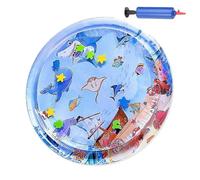 Générique Cat Water Mat Toy, Colorful Inflatable Kid Play Mat with Inflator, 39.37x39.37 inches, Cool Outdoor Pet Supplies, Summer Use Relaxation, Portable Sensory Bed for Hot Weather