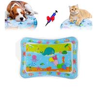 Générique Cat Water Mat with Fish, 2025 Cat Waterbed Toy with Fish, Cats Water Sensory Play Mat, Anti-Scratch Design, Pet Cooling Waters Bed for Cats, Dogs (Rectangular*B)