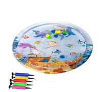 Générique Cat Water Play Mat, Pet Cooling Pad, 39.37 inches Splash Resistant Design, Interactive Play Toys for Indoor, Outdoor, Floor Use, Hot Weather Relief, Cats and Dogs