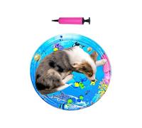 Générique Cat Water Play Mat, Sensory Inflatable Pad to Kittens and Puppies, 39.37 inches Interactive Toy with Air Pump for Toddler Pets, Sofa, Floor, Courtyard, Balcony, Hot Weather Use