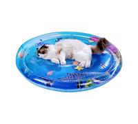 Générique Cat Water Play Mat - Summer Water Cool Play Mat | Cat Toys for Bored Indoor Cats, Water Sensory Mat with Fish for Pet Cats Play