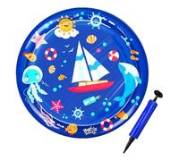 Générique Cat Water Sensory Play Mat, Pet Cooling Cushion, Interactive Pad, Leak-Resistant PVC Material, Foldable Splash-Resistant Design for Pool, Playground, Outdoor, Indoor, and Gym Use