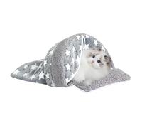 Générique Cat Winter Sleeping Bag | Cozy Burrowing Cat Bed | Arch-Shaped Cat Snuggle Sack | Non-Slip Cat Tent | Washable Covered Cat Bed Ideal for All Seasons Cloth, Velvet for Warmth and Security
