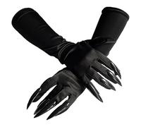 Générique Cat Woman Claw Gloves, Long Nail Cosplay Gloves, High Flexibility Cat Claws, Comfortable Fit, Realistic Design, Black, Perfect for Halloween Parties, and Stage Performances, 16.93in