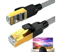 Générique Cat6 Ethernet Patch Cable - Copper High Transmission LAN Wire | Anti Interference Vertical Network Cord | High Speed Data Transfer Internet Connector for Router Modem Switch Office Home Use