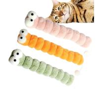 Générique Cataire pour Chat 3 Pièces Chenille Peluche Jeux Interactifs | Set à Mâcher Cataire Taille Moyenne Toutes Races Jouer Ennui