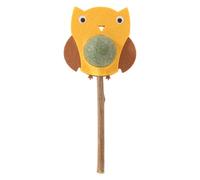 Générique Catnip Ball Cats, Cartoon Owl Catnip Toys 2.36x0.79in Teeth-Cleaning Chew Set, Smooth Natural Cat Balls to Increase Appetite, Healthy Toy for All Breed