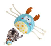 Générique Catnip Crab Toy for Cats, Cute Cat Chew Teeth Cleaning Toy, Cat Teething Toy, Interactive Catnip Toy, Kitten Teething Play Supplies, Indoor Cats' Physical and Mental Health Promoting Toy