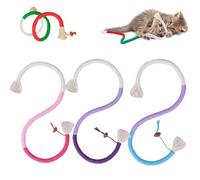 Générique Catnip-Infused Organic Cotton Chew Rope Toys for Cats, Cat Chew Ropes with Catnip, Cat Toy Self-Entertainment Artifact to Teeth Cleaning for Indoor Kittens (B)