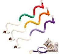 Générique Catnip-Infused Organic Cotton Chew Rope Toys for Cats, Celerys Pets Cat Chew Rope, Self-Entertainment Artifact for Cats (2Sets(6pcs))