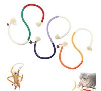 Générique Catnip-Infused Organic Cotton Chew Rope Toys for Cats, Cotton Cat Chew Ropes Toy & for Teeth Cleaning with Catnip, for All Breeds 28 inches String (3PCS*Mix)