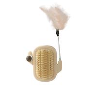 Générique Catnip Licking Balls for Cats Wall, Interactive Teaser Stick Catnip Ball with Groomer Brush, Kitten Scratcher Groomer and Massage Toy for Cats, Catnip Treats for Licking and Entertainment