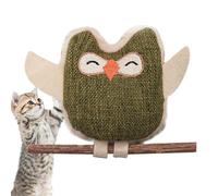 Générique Catnip Toys for Cats, Cat Chew Toy Feather Catnip Balls, Cotton Material, Interactive Pet Supplies, Owl Doll Ball for Oral Health Teeth, Enrichment Play, 3 in, Multicolor, 4 Pack