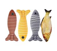 Générique Catnip Toys, Soft Interactive Cat Kicking Toys, Linen Floppy Wiggle Fish Toy, Portable Interactive Chew Toys, Catnip Fish for Cats, Interactive Toys for Cats, Fun Playtime for Home, Travel