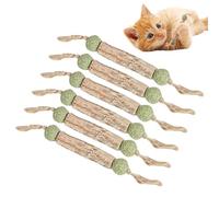 Générique Catnip Toys, Teaser Wand Sticks, Interactive Cat Toy, Indoor Play Fun, Soft Feathers, 6 Pack, Ideal for Kittens and Adult Cats, Chewing, Hunting, Scratching, 0.79x4.72 inches