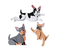 Générique Cats - Dog and Cat Figurines | Posable Cat Doll Craft - Fun Flexible Posable Jointed Bulldog Decor - Animal Figure Craft - for Halloween Night Thanksgiving