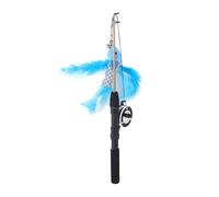 Générique Cats Fishing Pole Toy, Realistic Cat Toys with Telescopic Wand, 2-Section Long Pet Teaser, Training Game for Kittens, Indoor Play for Bored Cats, Cat Accessories, 15.75-28.35 inches