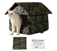 Générique catShelter - Foldable Outdoor Oxford, Windproof Enclosed Cave Bed Design, Non Slip Bottom Structure, Warm Space, Secure Hideaway Condo | Winter Balcony Outside Stray Animal Use