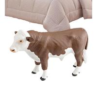Générique Cattle Figure Animal Toy | Realistic for Garden Miniatures,Cattle Figurines Collection Model, Birthday Goodie Bag Fillers Cake Decorations