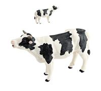 Générique Cattle Figurine Animal Model - PVC 13.5x7.8x4cm | Cow Figurine Miniature Farm Animal Toy Garden Miniatures | Educational Collectible Cattle Figurines for Kids Cake Decorations Party Favors