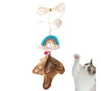 Générique catToy with Feathers - Door Frame Interactive catToy, Teaser Wand, Retractable Play Feature, Engaging Kitten and catActivity, Safe Durable Material, Fun Exercise Accessory | Entertaining in