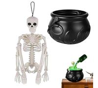 Générique Cauldron Bowl, Halloween Kitchen Decoration, 480g Festival Party Container, Witch-Themed Table Accessory Prop, for Indoor Outdoor Room House Offices Classroom Summer Ghost Events Setup