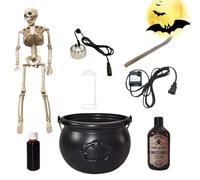 Générique Cauldron Decor, Halloween Prop, Potion Diffuser Display, Floating Bottle Centerpiece Set, Spooky Festive Effect Ornament, for Kitchen Yard Garden Mantel Indoor Room Table Setup