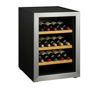 Générique Cave à Vin de Service - 15 Bouteilles - Température Réglable 6-14°C - Porte Vitrée - Étagères en Bois - Inox