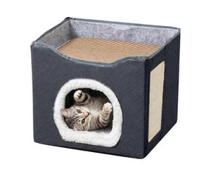Générique Caverne pour Chat - Résistant Aux Griffes Et Respirant | Lit Maison Chaud Convient Aux Chats | pour Chatons De Toutes Tailles Porche Balcon Jardin Cour Grange